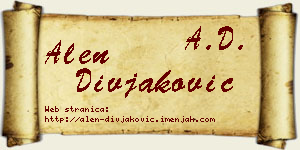 Alen Divjaković vizit kartica